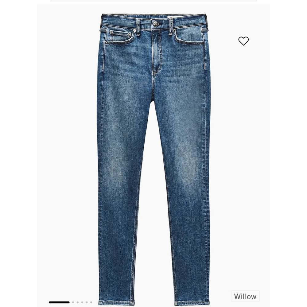 Rag & Bone Jeans Mens 30x32 Blue Denim Straight Fit 1 Skinny Button Fly 5 Pocket